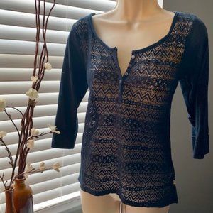 Hollister 3/4 Sleeve Lace Top